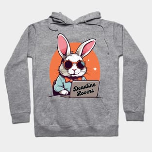 Rabbit Working On Laptop Hoodie